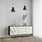 BOTANICAL SPARK 3-Door Sideboard in Black Finish