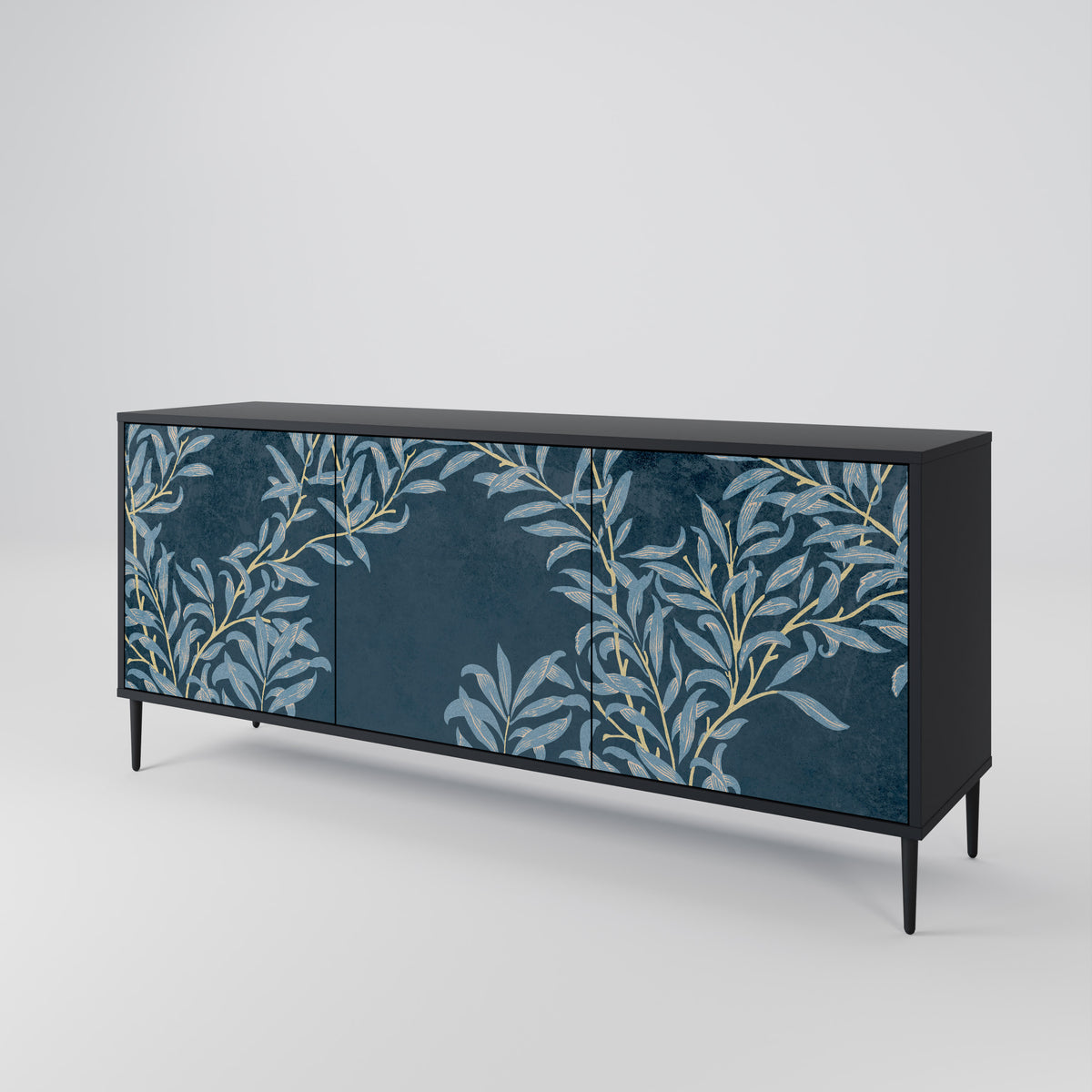 BLUE LEAVES 3-türiges Sideboard