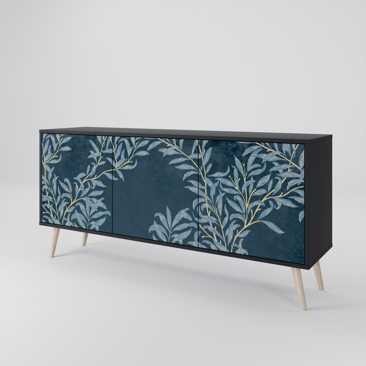 BLUE LEAVES 3-türiges Sideboard
