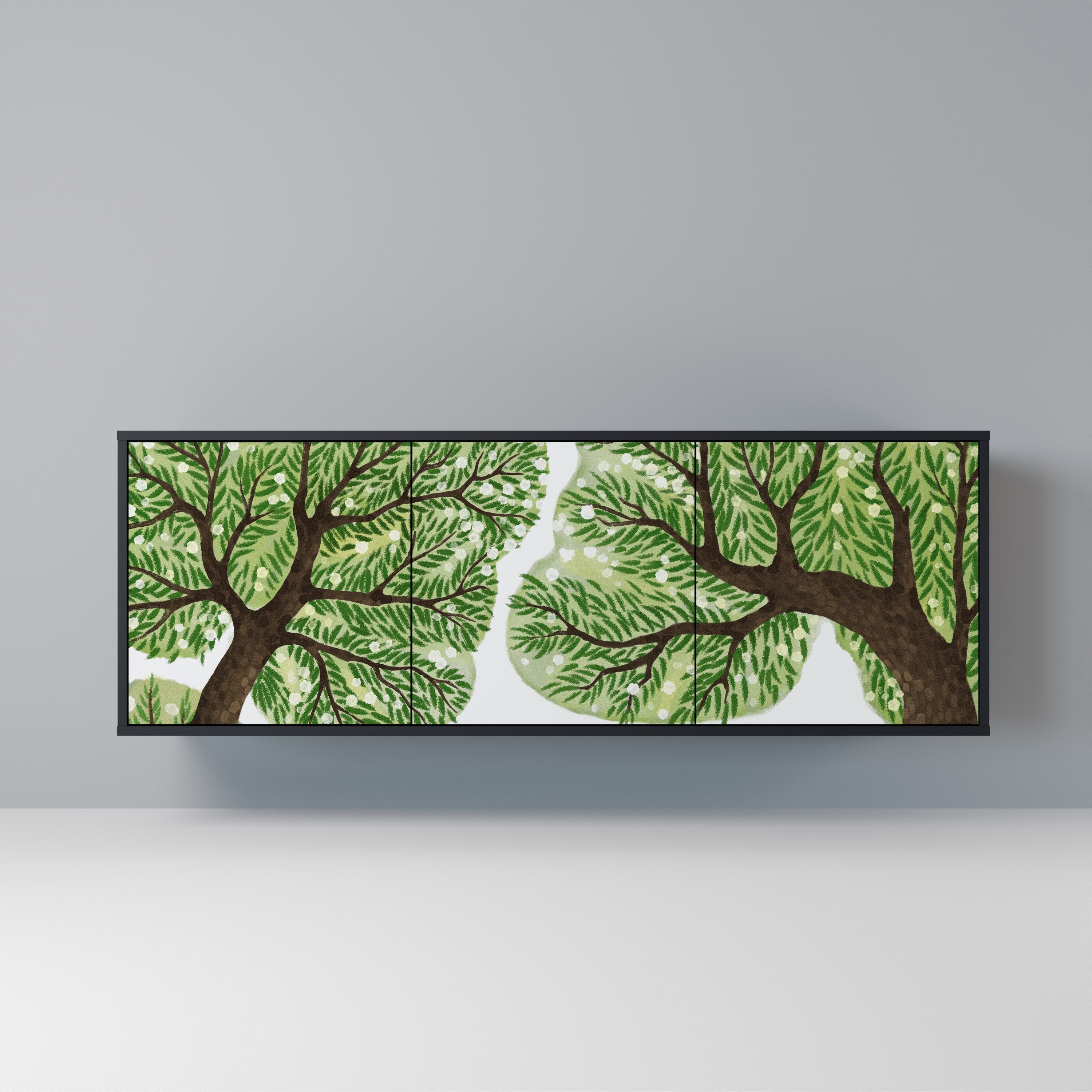 WILDERNESS DASH Sideboard mit 3 Türen in Schwarz