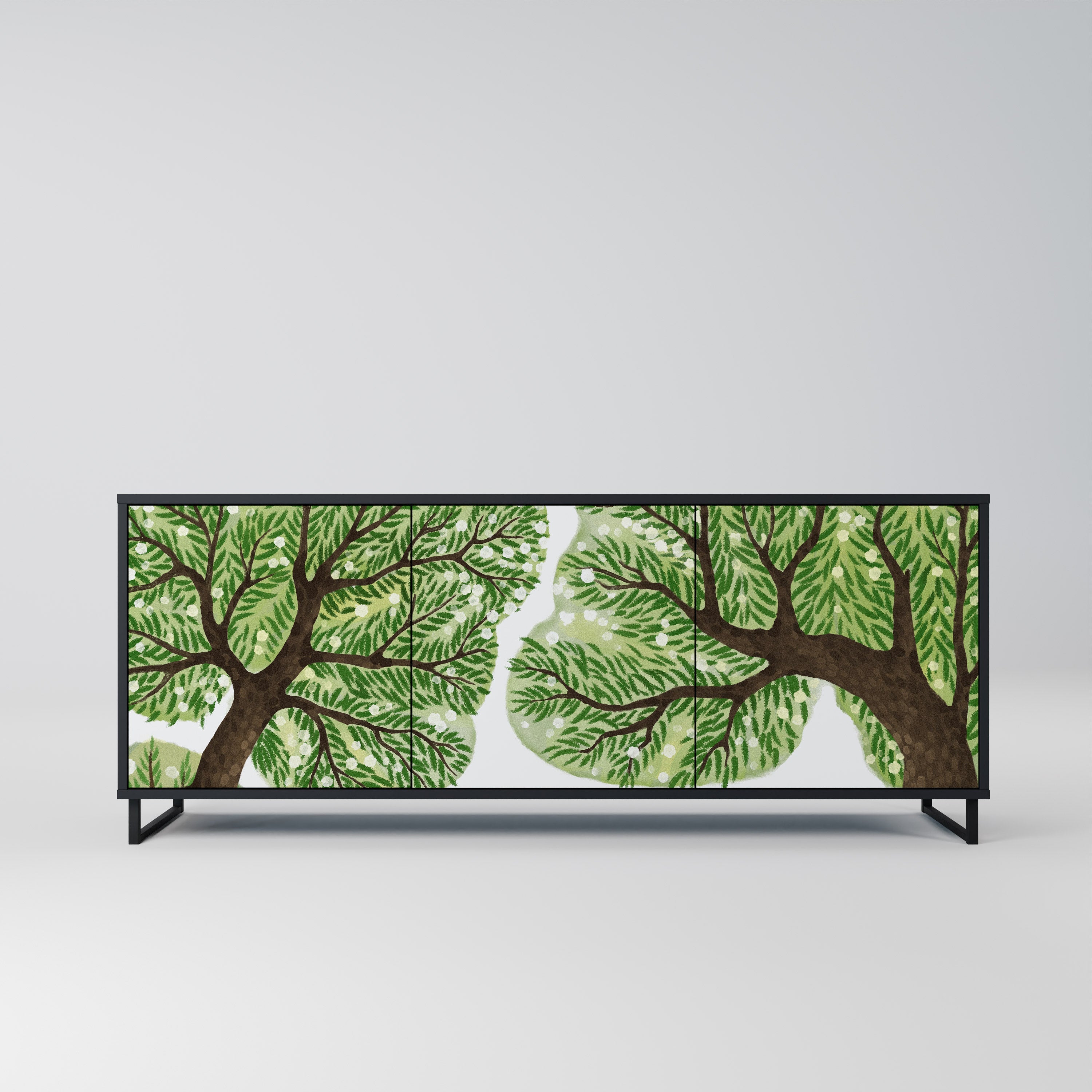 WILDERNESS DASH Sideboard mit 3 Türen in Schwarz