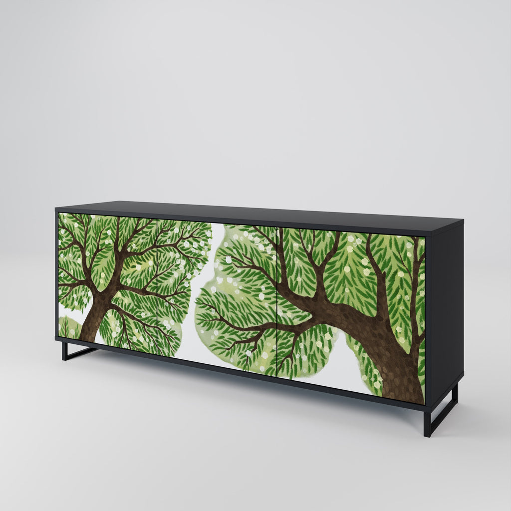 WILDERNESS DASH Sideboard mit 3 Türen in Schwarz