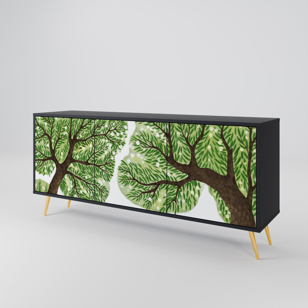 WILDERNESS DASH Sideboard mit 3 Türen in Schwarz