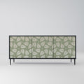 LEAVES ON GREEN 3-Door Sideboard in Black Finish