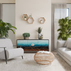 LUNAR SECRETS 3-Door Sideboard in Black Finish