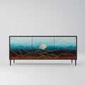 LUNAR SECRETS 3-Door Sideboard in Black Finish