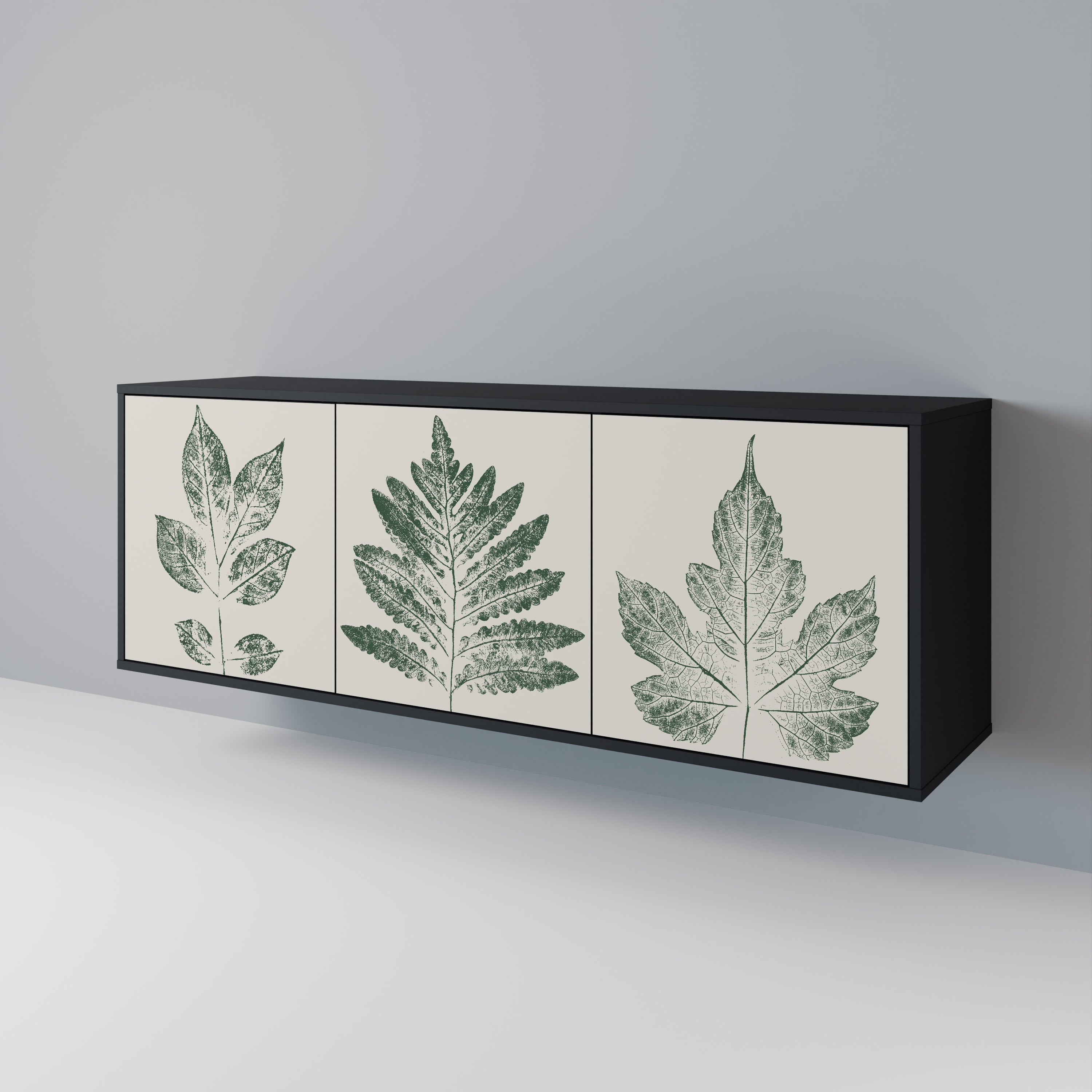 GREEN LEAFY STAMPS 3-Door Sideboard