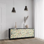PALM SPRING 3-Door Sideboard in Black Finish