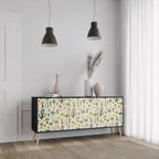 PALM SPRING 3-Door Sideboard in Black Finish