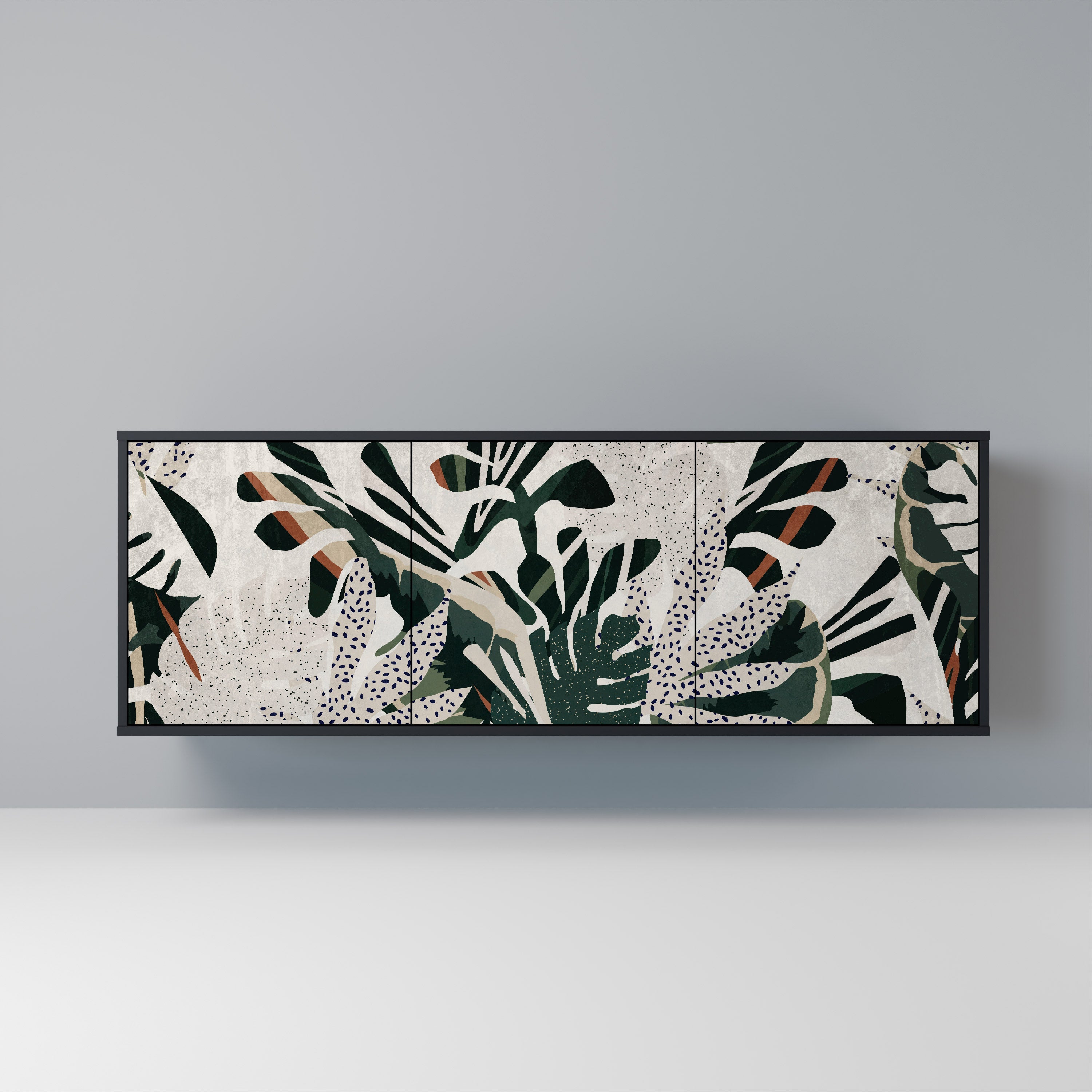 VERDURE FORMATION 3-Door Sideboard in Black Finish