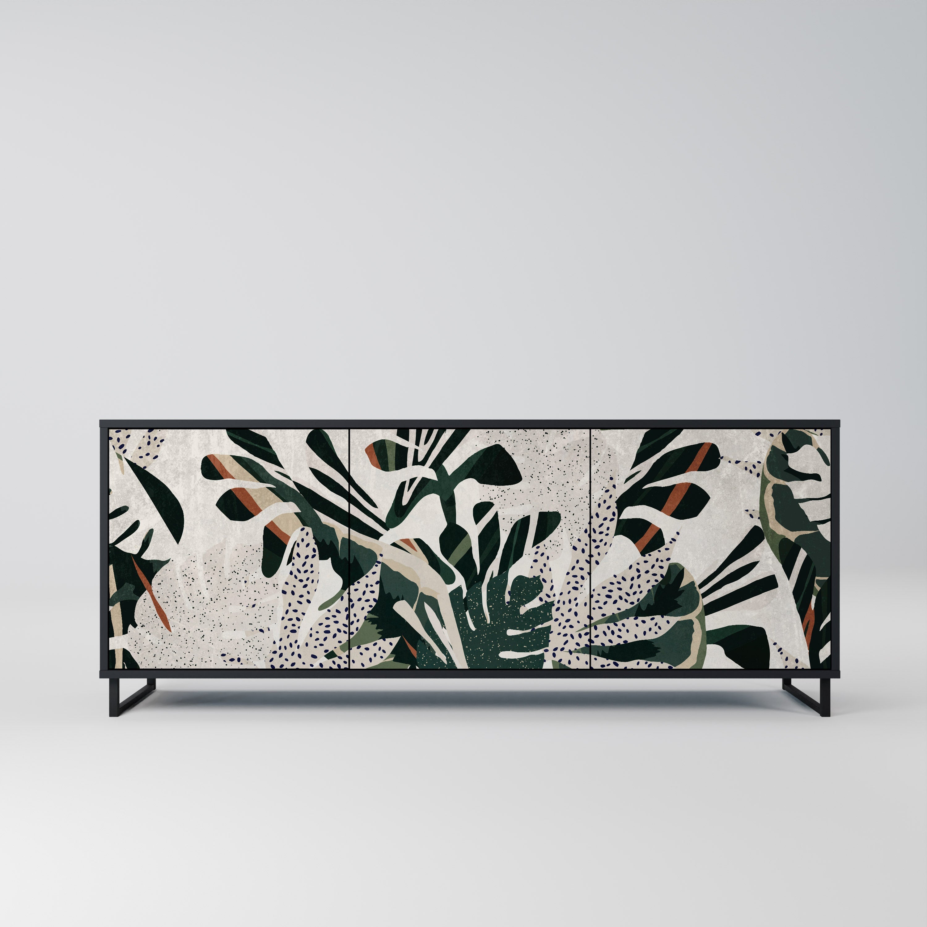 VERDURE FORMATION 3-Door Sideboard in Black Finish