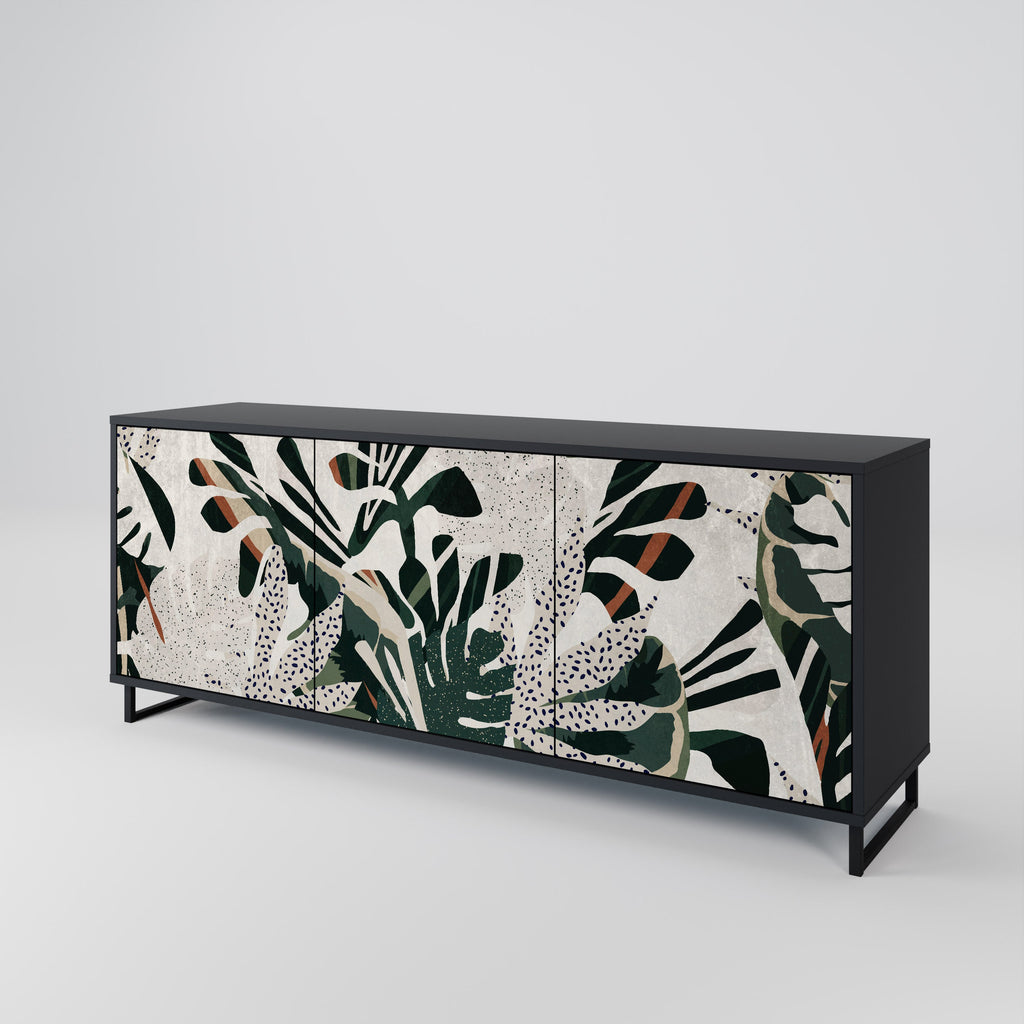 VERDURE FORMATION 3-Door Sideboard in Black Finish