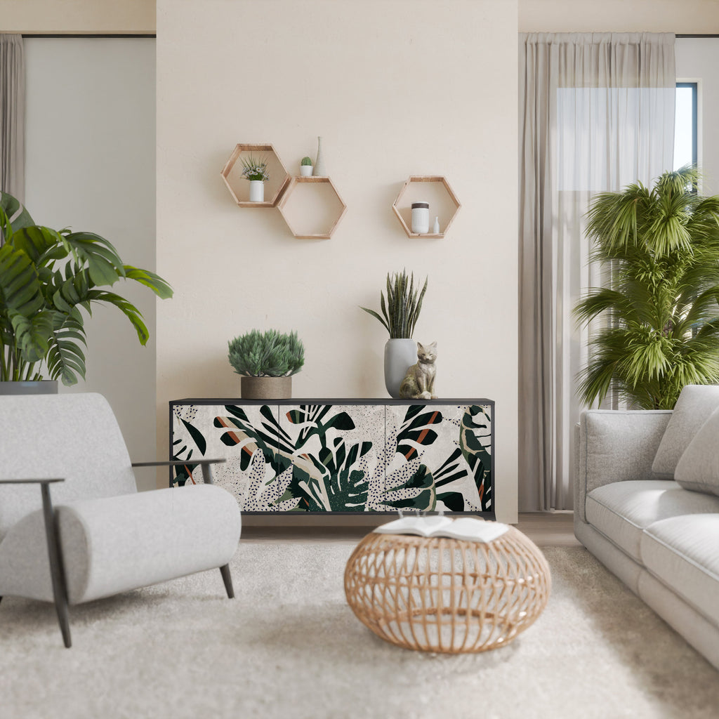 VERDURE FORMATION 3-Door Sideboard in Black Finish