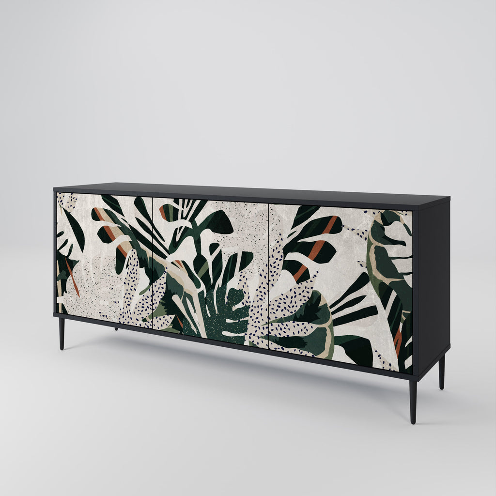 VERDURE FORMATION 3-Door Sideboard in Black Finish