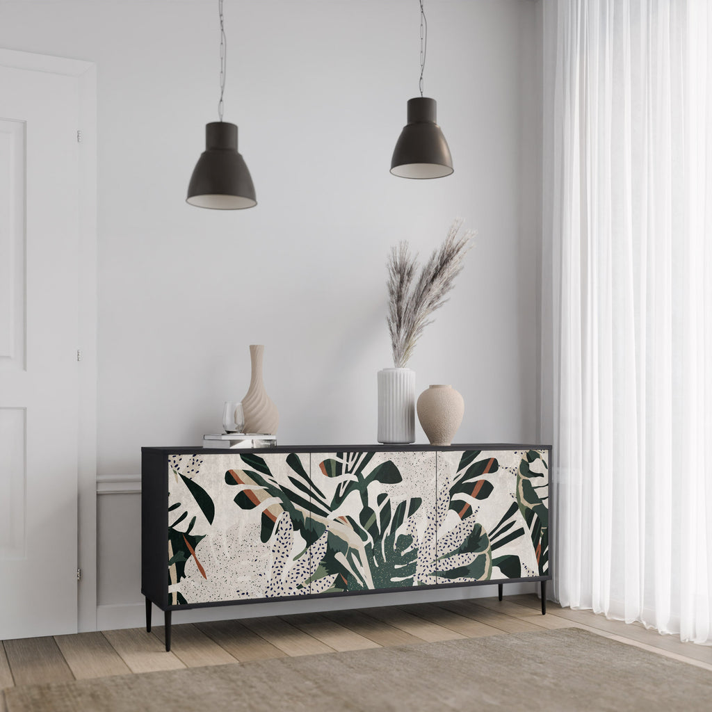 VERDURE FORMATION 3-Door Sideboard in Black Finish