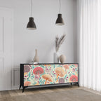 FUNGUS FANTASY 3-Door Sideboard in Black Finish