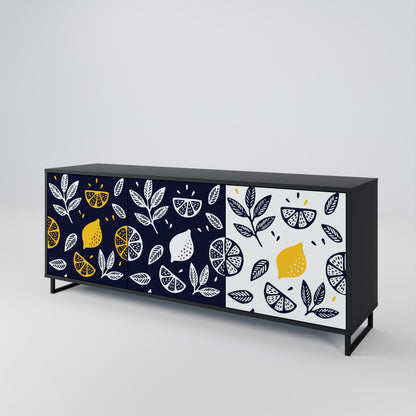 CITRUS BLACK AND WHITE 3-Door Sideboard