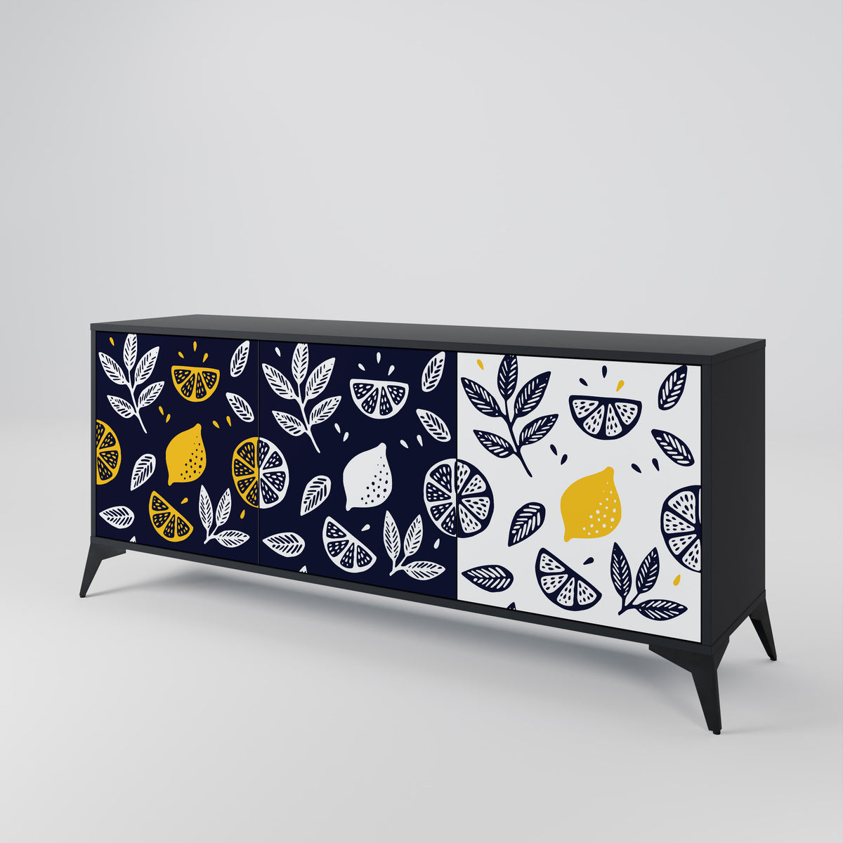 CITRUS BLACK AND WHITE 3-türiges Sideboard