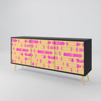 SKATEBOARD ARTISTRY 3-Door Sideboard in Black Finish