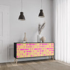 SKATEBOARD ARTISTRY 3-Door Sideboard in Black Finish