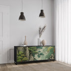 VERDURE ABYSS 3-Door Sideboard in Black Finish