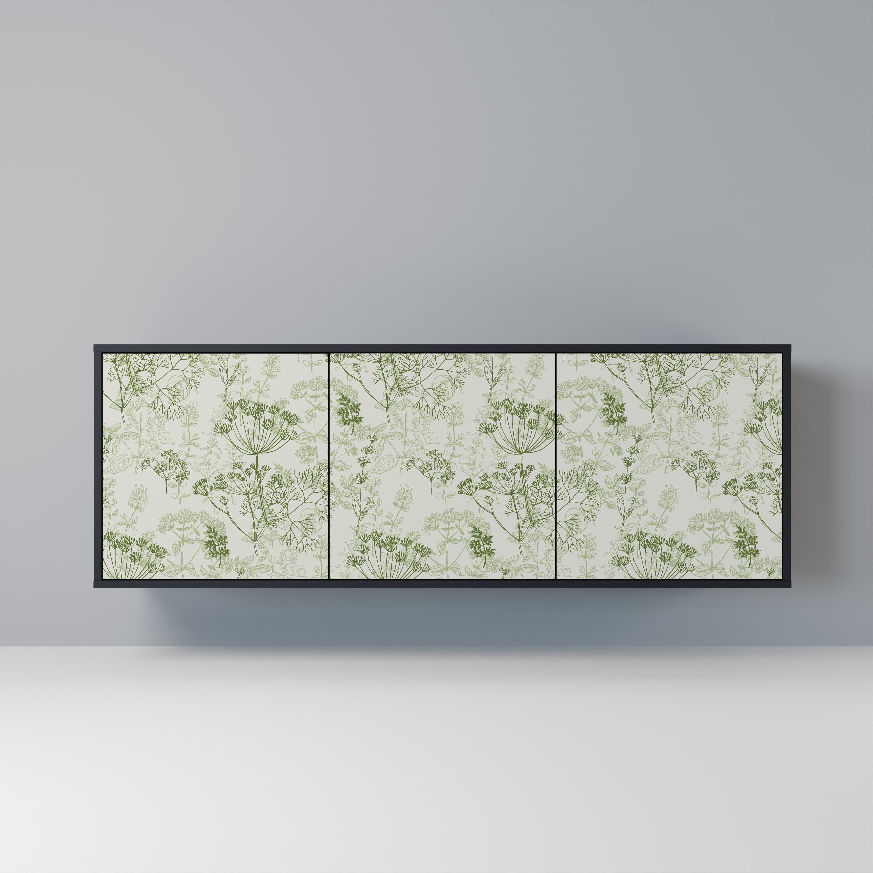 FENNEL BALDACHIN 3-Door Sideboard in Black Finish