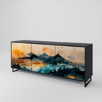 OMINOUS MOUNTAINS 3-Door Sideboard in Black Finish