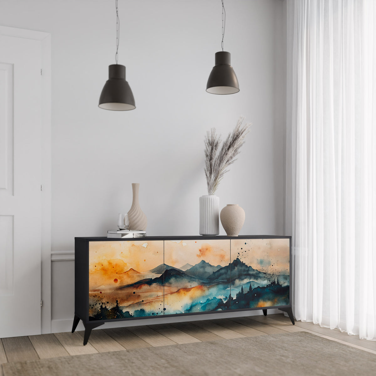 OMINOUS MOUNTAINS 3-türiges Sideboard