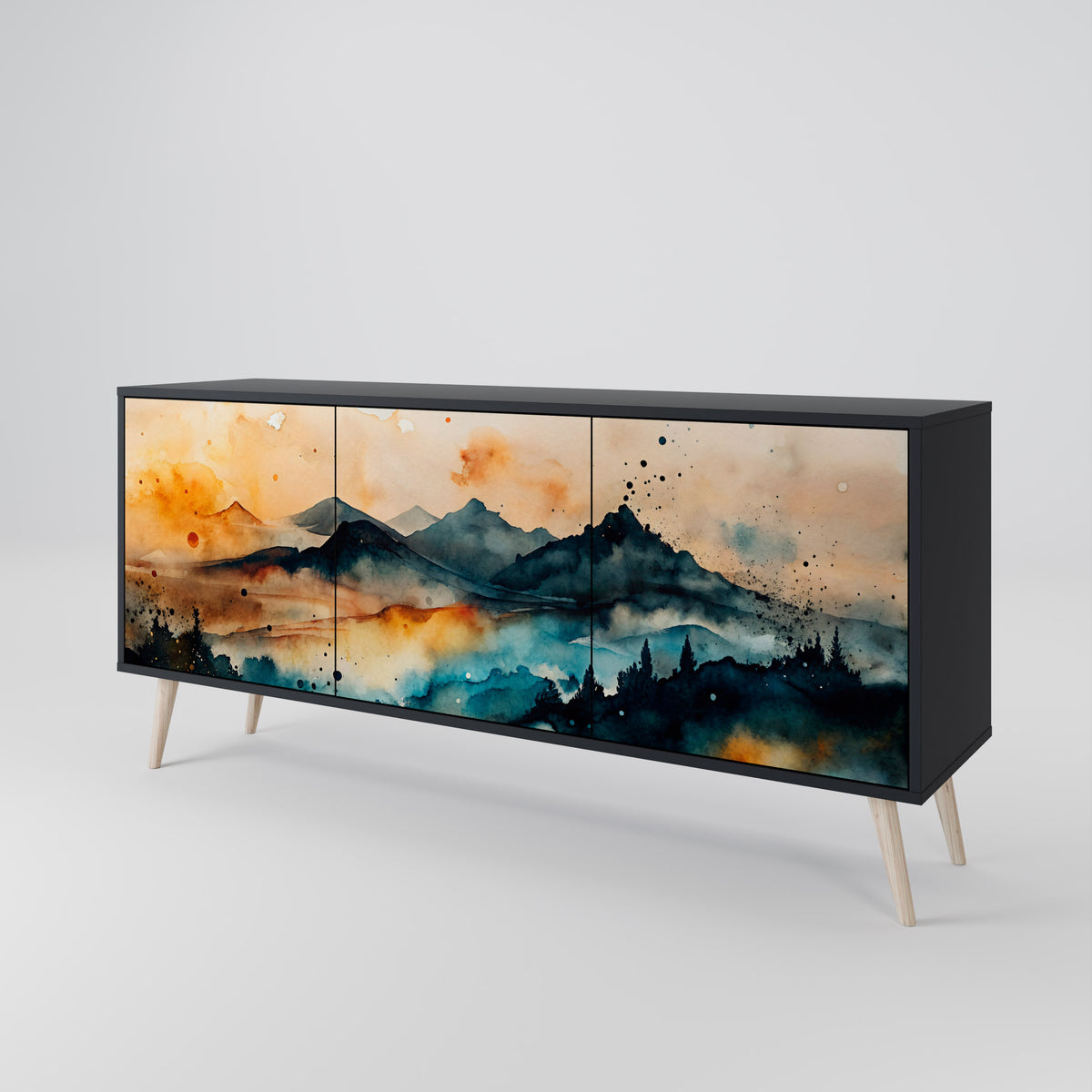 OMINOUS MOUNTAINS 3-türiges Sideboard