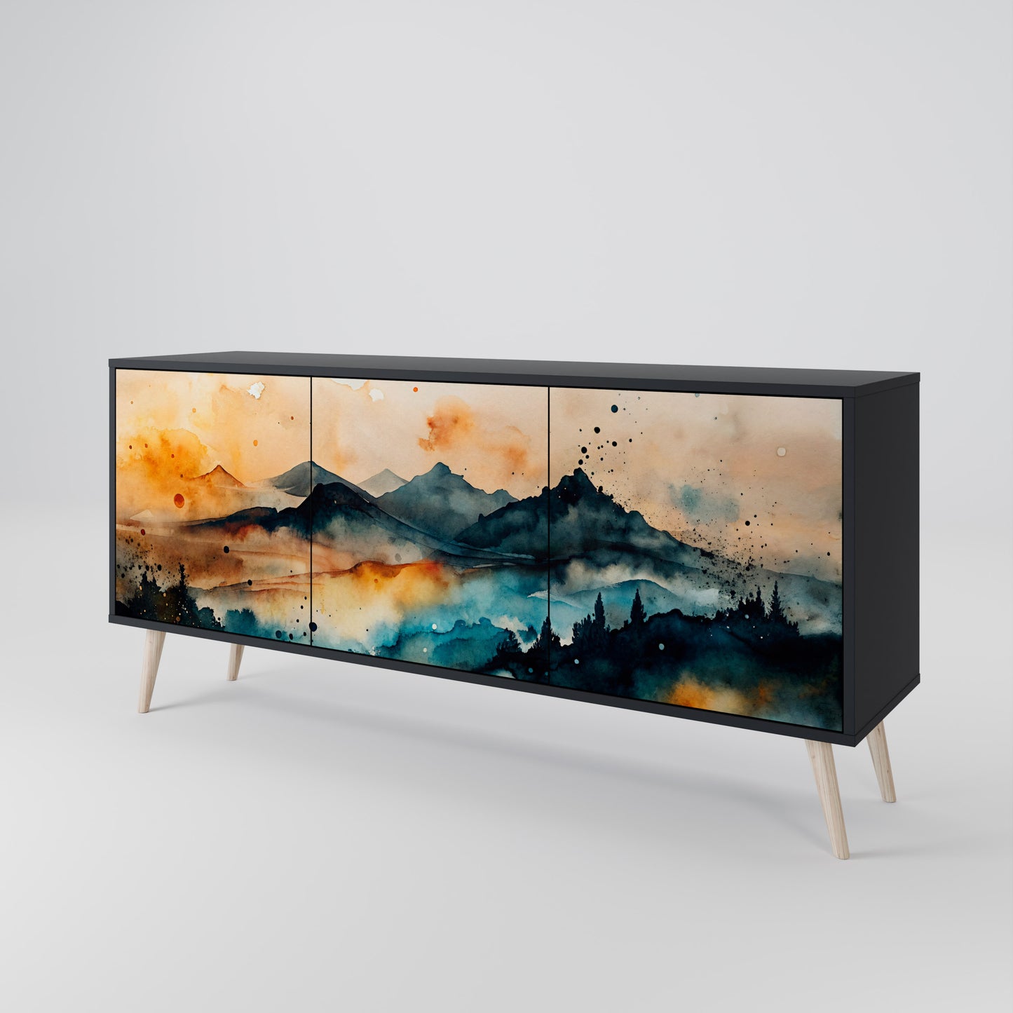OMINOUS MOUNTAINS 3-türiges Sideboard