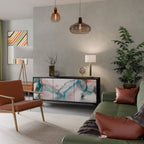 VELVET CROSSING 3-Door Sideboard in Black Finish