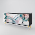 VELVET CROSSING 3-Door Sideboard in Black Finish