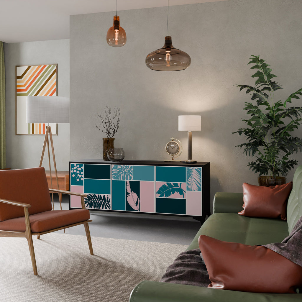 COMBINATION OF SHAPES 3-Door Sideboard in Black Finish