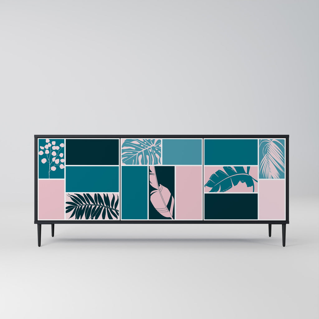COMBINATION OF SHAPES 3-Door Sideboard in Black Finish