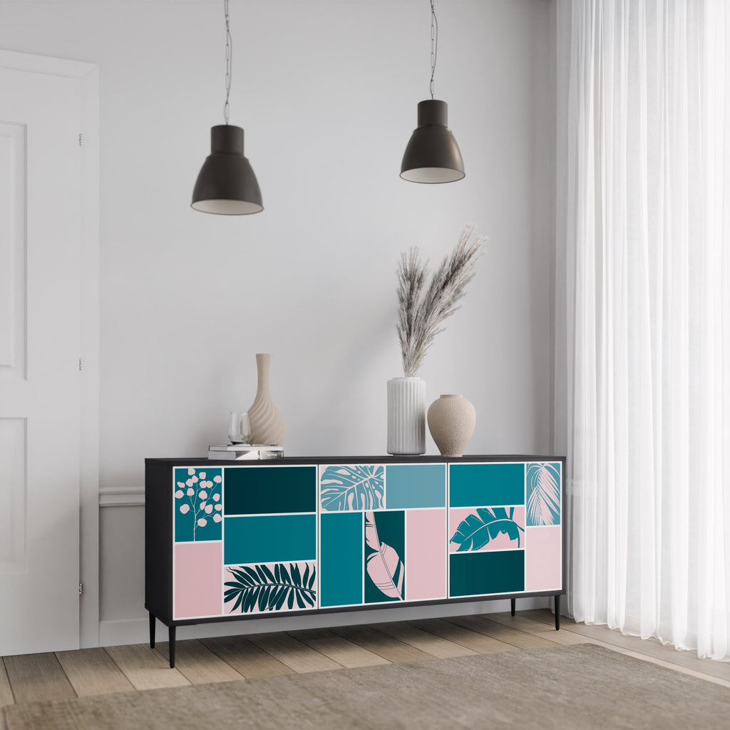 COMBINATION OF SHAPES 3-Door Sideboard in Black Finish