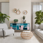 COMBINATION OF SHAPES 3-Door Sideboard in Black Finish