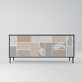 TROPICAL SHAPES 3-Door Sideboard in Black Finish