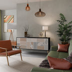 TROPICAL SHAPES 3-Door Sideboard in Black Finish