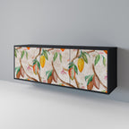 COCOA FRUITS 3-Door Sideboard in Black Finish