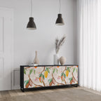 COCOA FRUITS 3-Door Sideboard in Black Finish