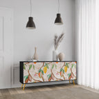 COCOA FRUITS 3-Door Sideboard in Black Finish