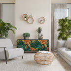 AUTUMN KALEIDOSCOPE 3-Door Sideboard in Black Finish