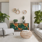 AUTUMN KALEIDOSCOPE 3-Door Sideboard in Black Finish