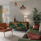 AUTUMN KALEIDOSCOPE 3-Door Sideboard in Black Finish