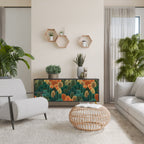 AUTUMN KALEIDOSCOPE 3-Door Sideboard in Black Finish