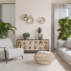 AFRICAN STYLE Sideboard mit 3 Türen in Schwarz