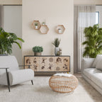 AFRICAN STYLE Sideboard mit 3 Türen in Schwarz