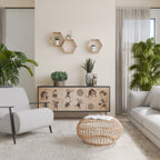 AFRICAN STYLE Sideboard mit 3 Türen in Schwarz