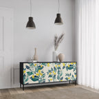 LEMON TREE 3-Door Sideboard in Black Finish