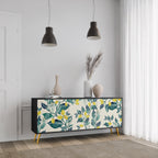 LEMON TREE 3-Door Sideboard in Black Finish